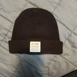 Red Hare Black Beanie